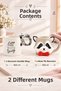 Set of 2 Mugs with Raccoon Figure 400 ml - 6