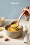Natural Acacia Wood 2-Piece Varnished Wooden Spoon and Ladle Set, Wooden Rice Spoon and Soup Ladle - 5