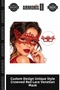 Special Edition Original Style Crowned Red Lace Venetian Mask