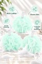 Banlif Ponpon Bath Loofah Green 30 Gr, Soft Shower Sponge 3-Piece Advantage Set - 2