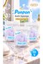 Banlif Ponpon Bath Loofah Purple 30 Gr, Soft Shower Sponge 3-Piece Advantage Set