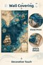 Sailing Ship Ocean Map Nautical Digital Printed Stain Resistant Washable Fabric Wall Covering Wall Tapestry Decorative Tapestry - 4