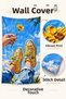 Daisy and Sneakers Patterned Sky Landscape Digital Printed Stain Resistant Washable Fabric Wall Covering Wall Tapestry Decorative Tapestry - 4
