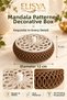 Decorative Jewelry and Accessory Box with Mandala Patterned Lid - 3