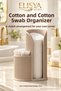 Cotton Swab and Earpick Organizer Two Compartment Bathroom Organizer