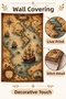 Atlantic Ocean Map Compass Sailboat Vintage Digital Printed Stain Resistant Washable Fabric Wall Covering Wall Tapestry Decorative Tapestry - 4