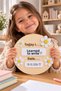 Baby First Memories Board 18X18 cm |   Papatyalı Wooden and Plexiglass Writable Photo Shooting Disc - 3