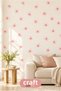 Pink Minimalist Flowers: Set of 49 Modern Wall Stickers MNB-109