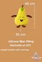 Cute Yellow Pear Plush Pillow with Smiling Face Fruit Design Companion - 40 cm - 4