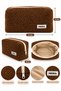 Coffee Touch Brown Teddy Makeup Bag – Stylish Zippered Cosmetic Bag - 4