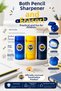 Licensed Non-Marking Pencil Sharpener Set with Eraser and Double Hole Container School Stationery