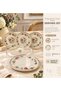 Flowers Bird 8 Piece Cake and Pastry Set with Serving Plate and Jar