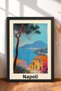 6 Piece Naples and Amalfi Coast Framed Art Set Italy Posters Wall Decor Sixit14 - 2