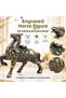 Luxury Alloy Metal Decorative Ashtray with Horse Figure Lid and Jewelry Storage Box Metal Trinket Box 25 X 20 cm - 7