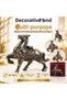 Luxury Alloy Metal Decorative Ashtray with Horse Figure Lid and Jewelry Storage Box Metal Trinket Box 25 X 20 cm - 2