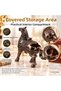 Luxury Alloy Metal Decorative Ashtray with Horse Figure Lid and Jewelry Storage Box Metal Trinket Box 25 X 20 cm - 5