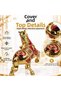 Luxury Alloy Metal Decorative Ashtray with Horse Figure Lid and Jewelry Storage Box Metal Trinket Box 25 X 20 cm - 5