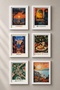 6 Piece Italian Evenings Framed Painting Set Italy Posters Living Room Kitchen Gallery Wall Sixmx03