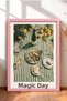 Giorno Magico Written Oyster Table Framed Painting Italy Poster Wall Decor Itn041