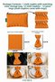 Mustard 12-Piece Fabric Napkin Set 45X45Cm |   25 Pieces with Pearl Ring and Bag |   Guest House and Dowry Tableware Presentation Napkin - 6