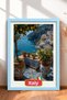 Italy Written Tile Flowerpot Terrace Framed Painting Italy Poster Living Room Kitchen Wall Decor Itn072