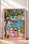 Four Friends under the Lemon Tree Framed Painting Italy Poster Living Room Kitchen Wall Decor Itn079 - 3