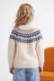 Ecru Girls' Ethnic Patterned Long Sleeve Knit Sweater Tkdaw27Kz00043 - 2