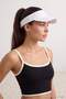 Siyah Soft Fırçalı Kumaş Pedli Örme Spor Üst/Bluz THMAW27BZ00005