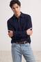 Navy Blue Oxford Regular Fit Pocket Detailed Lycra Men's Shirt Tmnaw27Go00037 - 5