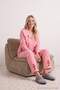 More Sustainable Kırmızı Yılbaşı Temalı Kurşun Asker Pötikareli Dokuma Pijama Takımı THMAW27PT00192 - 3