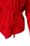 Red Double-Breasted Collar Tie Detail Knitwear Cardigan Tedaw25Hi00025 - 2