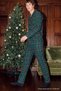 Green Regular Fit Plaid Woven Pajama Set Tmnaw22Pt1080 - 2
