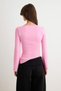 Dark Pink Straight Fitted Boat Neck Sleeveless Premium Soft Knitted Blouse Twoss26Bz00343 - 2