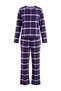 Mor %100 Pamuklu Ekose / Kareli Örme Pijama Takımı THMAW26PT00046
