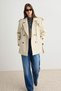 Beige Regular Trench Coat Twoaw27Tr00036 - 3