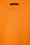 Turuncu Pamuklu Ön ve Arka Slogan Baskılı Kol Yıldız Baskılı Oversize Örme T-Shirt TWOAW27TS00072 - 2