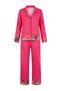 Pink 100% Cotton Christmas Themed Striped Knitted Pajamas Set Thmaw27Pt00201