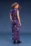 Purple Floral Bodycon/Bodycon Keyhole Neck Maxi Tulle Lined Knitted Dress Twoaw27El00088 - 2