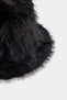 Black Faux Fur Women's Hat Takaw27Sp00001 - 3
