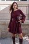 Plum Skater/Waist Cut-Out Short / Mini Interlock Knitted Dress Twoaw27El00129