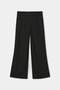Black Girls' Striped Pants with Belted Waistband and Belt Detail and Pocket Detail TKDAW27PL00014 - 3