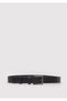 Black Faux Leather Belt 0912415-15903 - 2