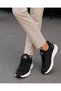 Waterproof Unisex Sneakers with Heel Pads - Black and White - 3