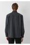 Black Pocketed Anthracite Shirt Loose Fit / Relaxed Comfortable Cut 0212070-80024 - 5