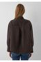 Tencel ™ ) Lyocell Blended Brown Shirt Oversize / Wide Cut 1220416-89103 - 5