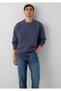 Crew Neck Navy Blue Basic Sweatshirt 0S10276-70759 - 2