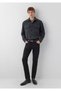 Black Pocketed Anthracite Shirt Loose Fit / Relaxed Comfortable Cut 0212070-80024 - 2