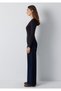 Oval Neckline Brown Knitwear Fitted / Body-Fitting Cut 1710943-88615 - 4