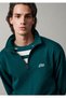 Patch Embroidered Semi-Zip Green Sweatshirt 0S10613-90366 - 4