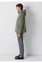 Hooded Spandex Khaki Jacket Regular Fit / Normal Cut 0110902-71484 - 4
